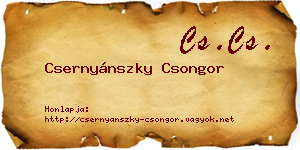 Csernyánszky Csongor névjegykártya