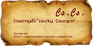 Csernyánszky Csongor névjegykártya