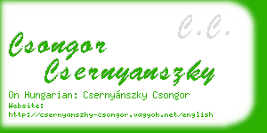 csongor csernyanszky business card